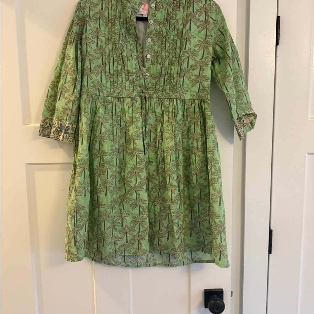 Victoria Dunn Green Leaf Dress